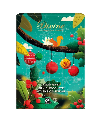 Divine Chocolate Fairtrade Milk Chocolate Advent Calendar
