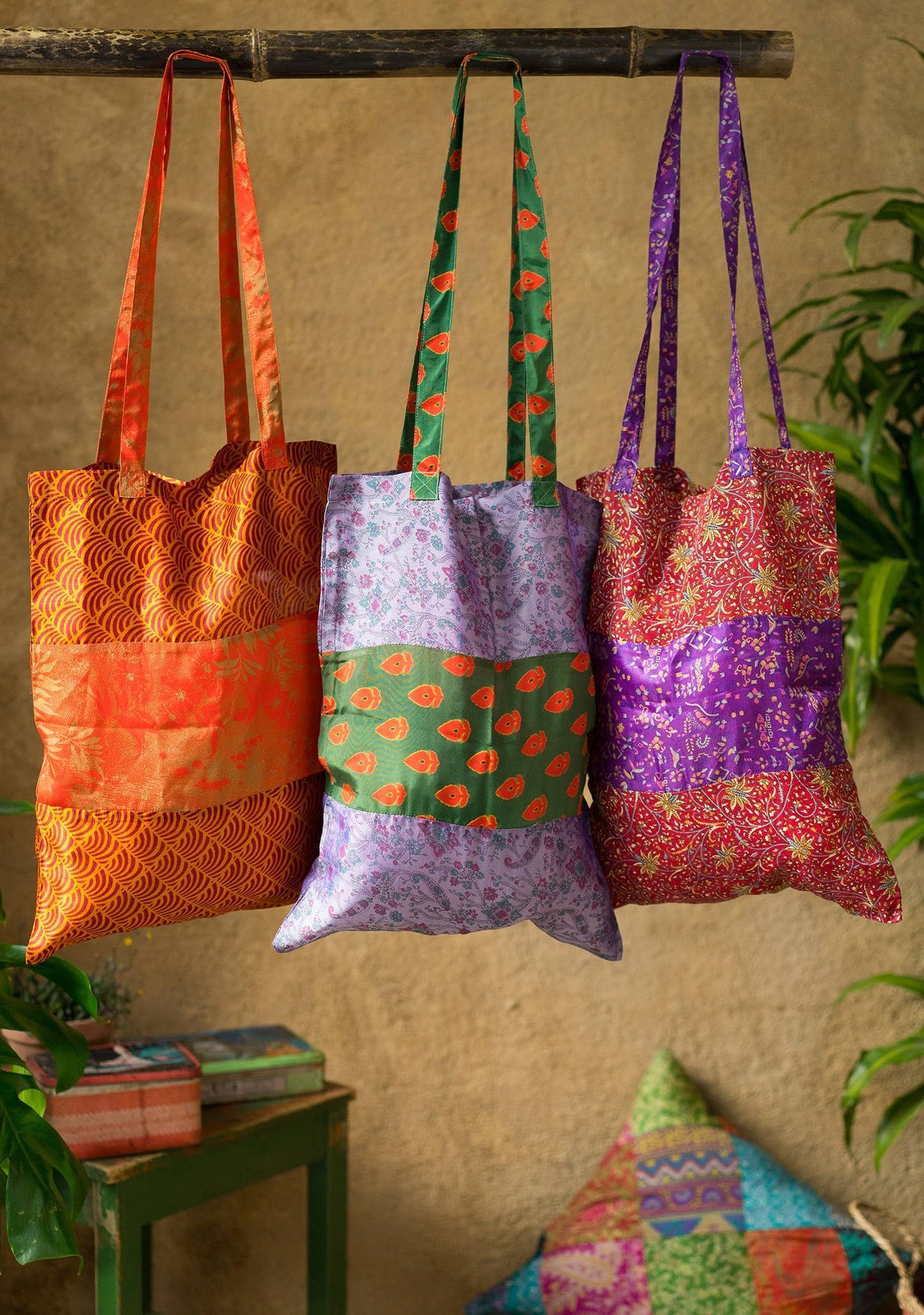 Fairtrade Recycled Sari Tote Bag