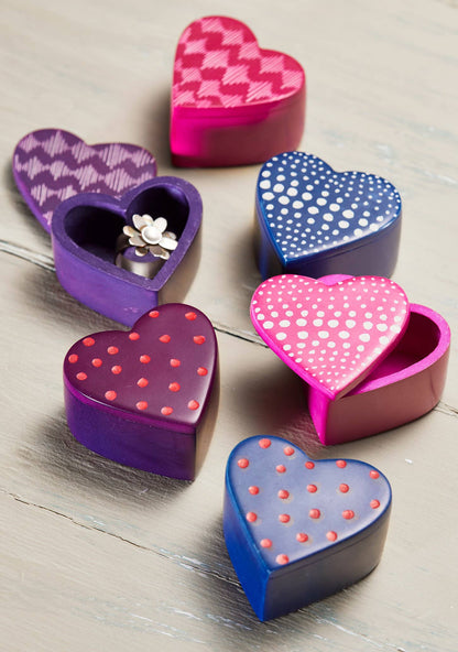 Fairtrade Heart Soapstone Keepsake Box