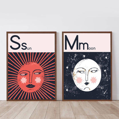M for Moon Art Print