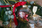 Red and Gold Floral Christmas Bauble