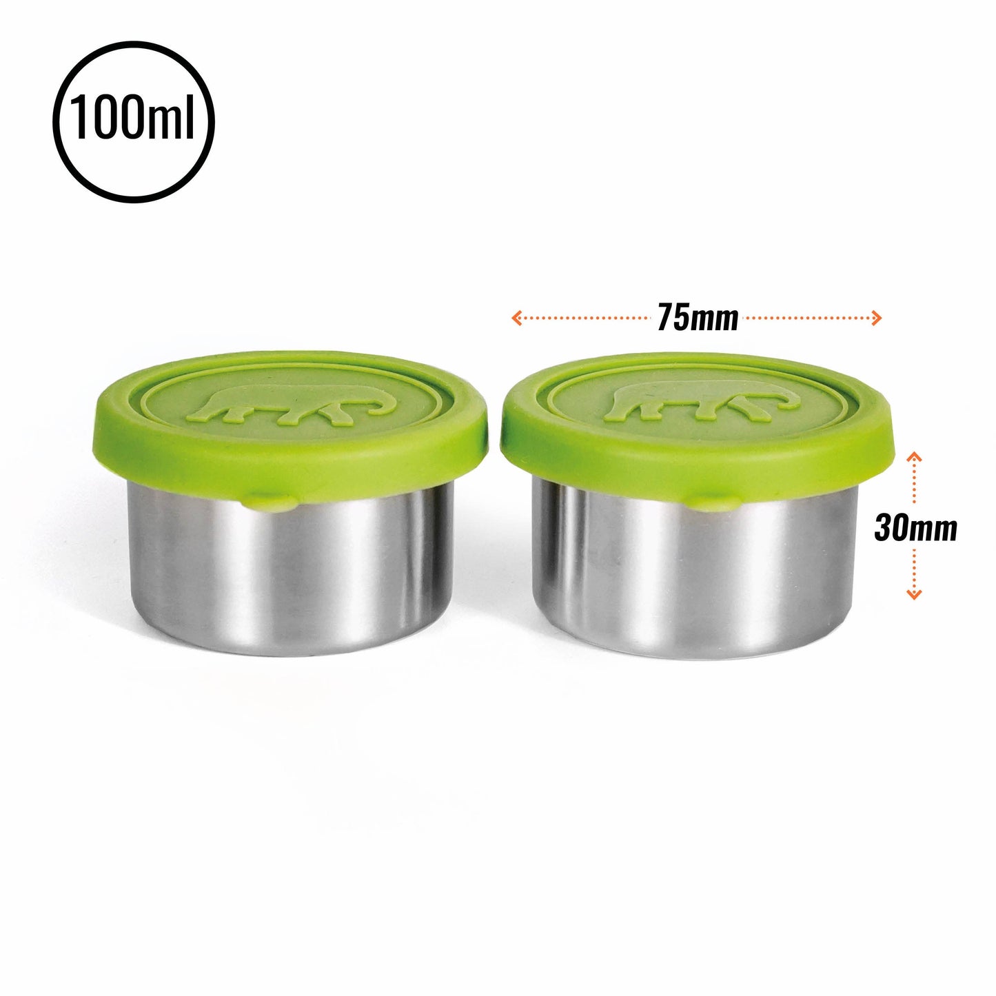 Elephant Box Seal & Go 2 Snack Pots - 100ml