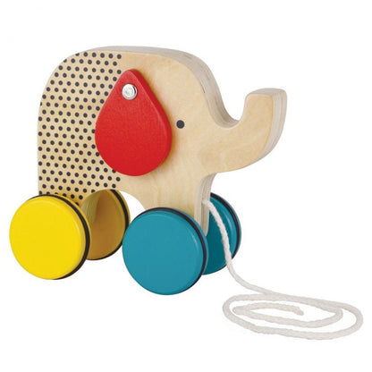 Jumping Jumbo Elephant Wooden Pull Along Toy