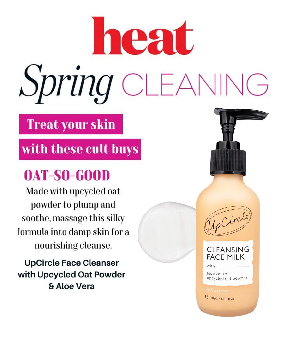 UpCircle Cleansing Face Milk with Aloe Vera + Oat 120ml