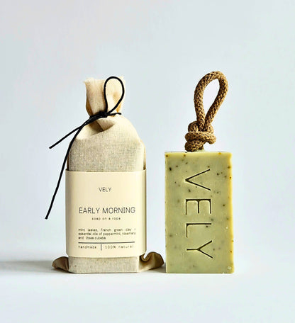 Early Morning Natural Handmade Soap On A Rope