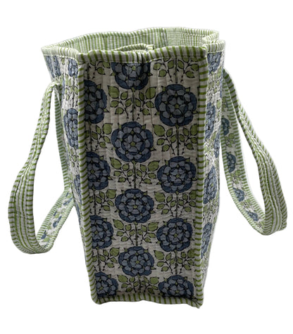 Delphine Quilted Cotton Tote Bag