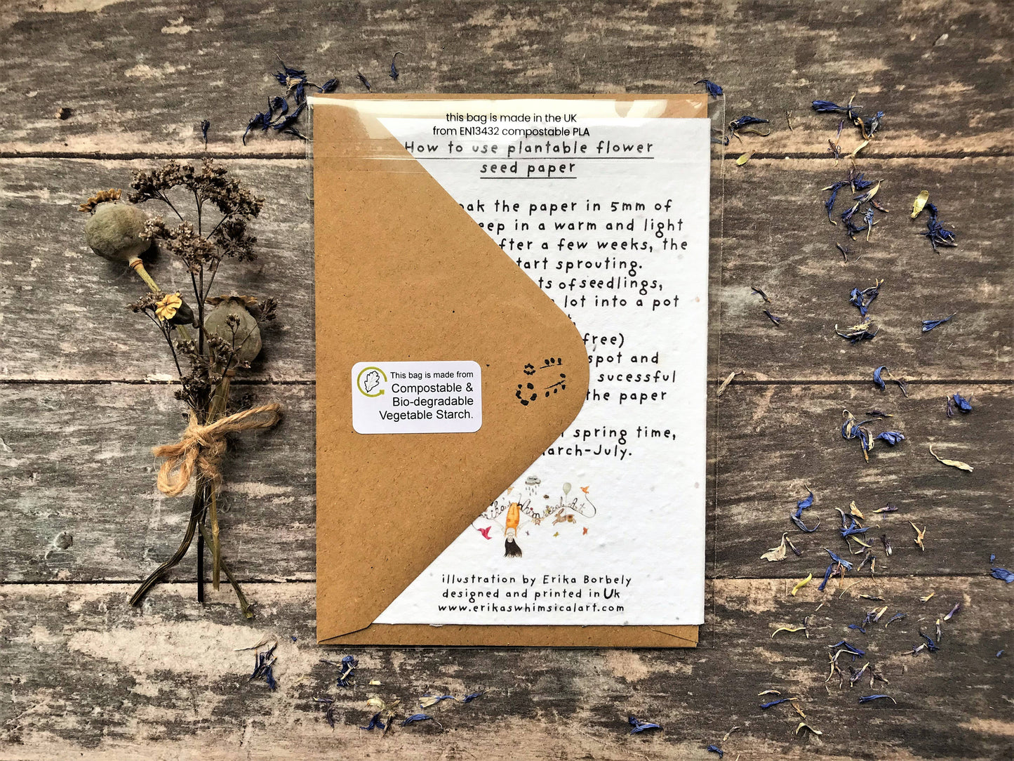 Floral Heart Plantable Card