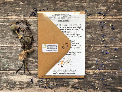 Floral Heart Plantable Card