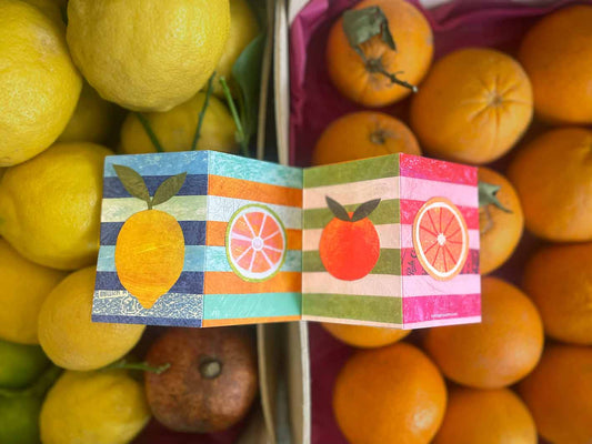 Citrus Summer Concertina Greeting Card