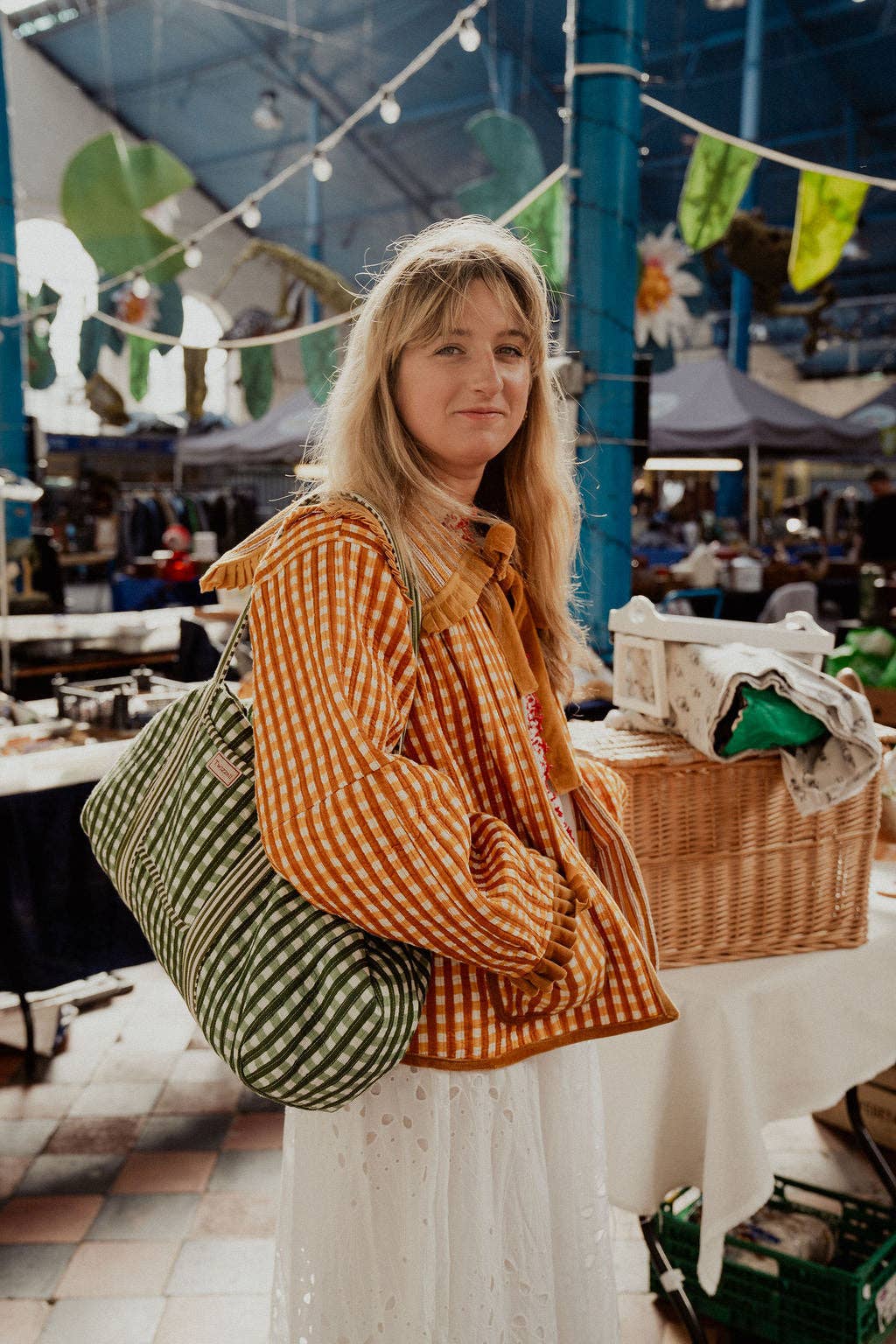 Weekend Bag - Green Gingham