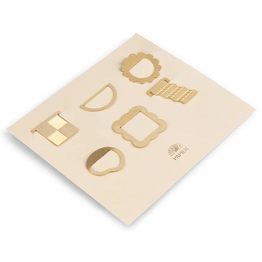 Curious Shapes Gold Metal Paperclips
