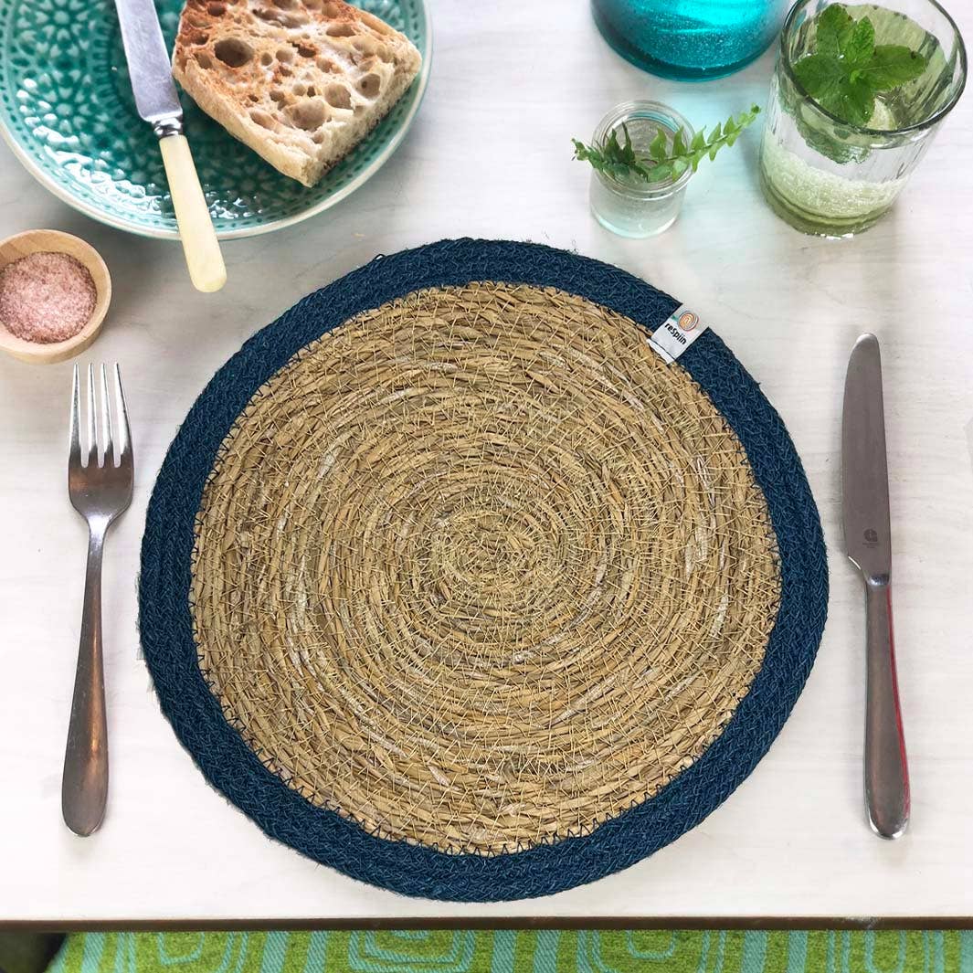 ReSpiin Set of 6 Seagrass & Jute Tablemats