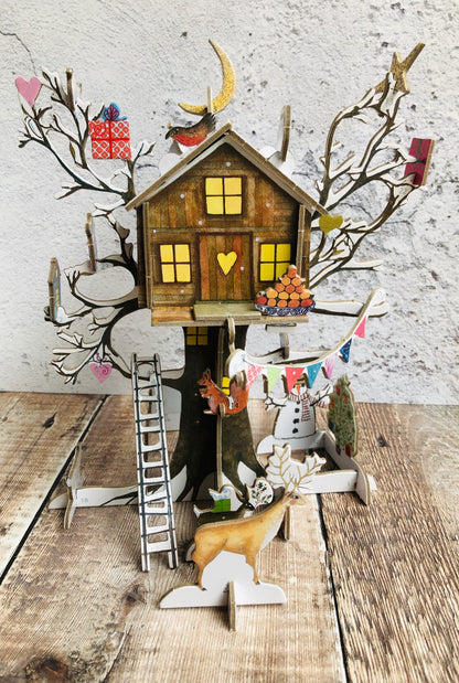 Christmas Treehouse Slot Together 3D Advent Calendar
