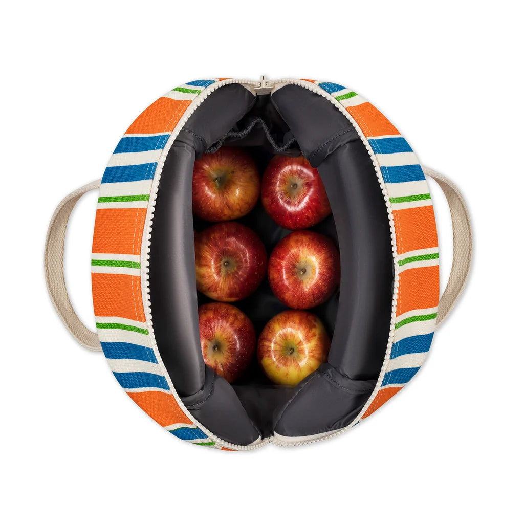 Fluf Organic Cotton Zipper Lunch Bag Varsity Stripe