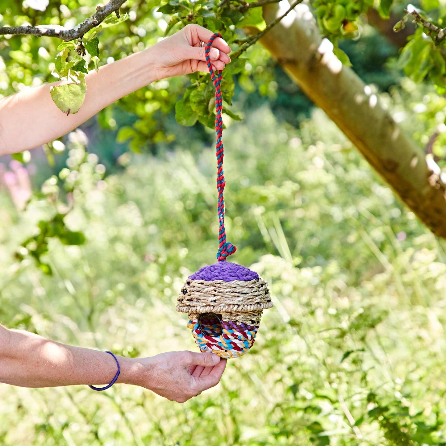 Handmade Acorn Recycled Cotton Birdhouse