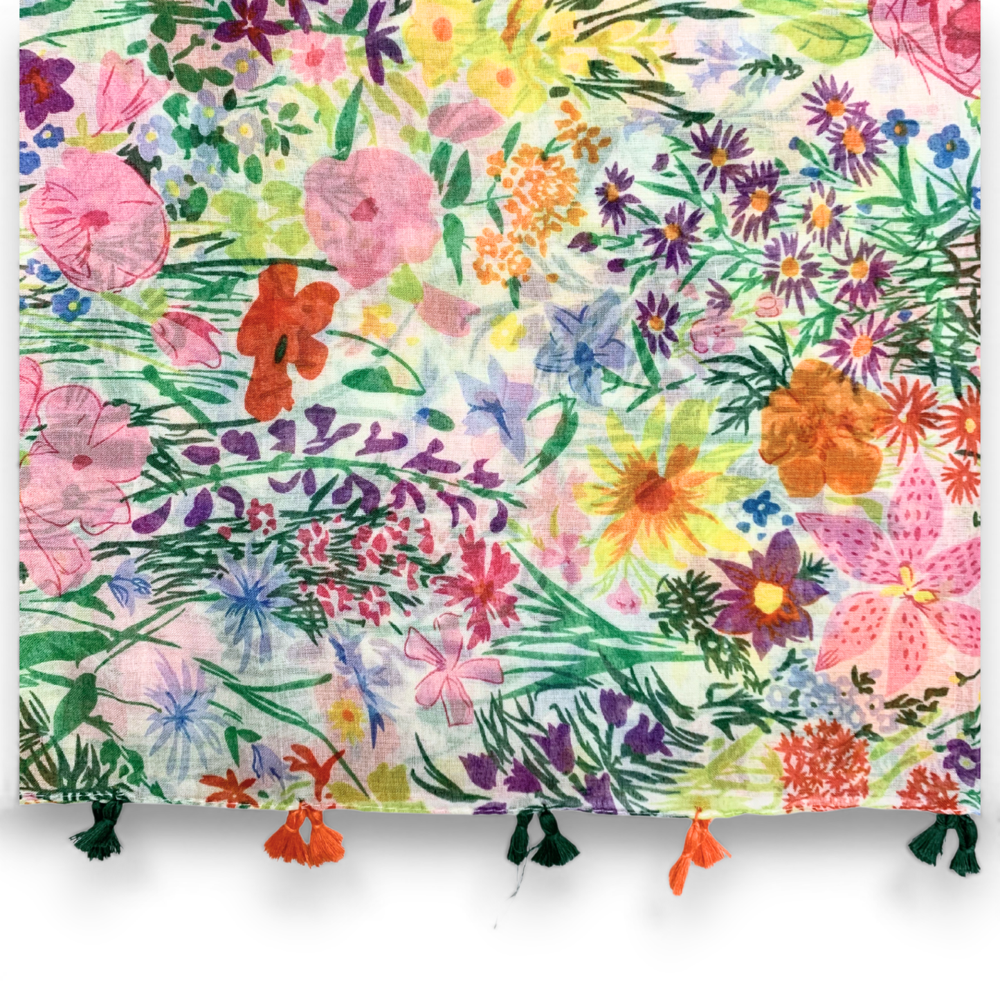 Cottage Garden Floral Print Scarf