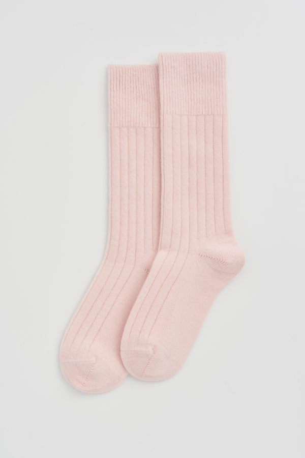 Frosting Pink Merino Bed Socks