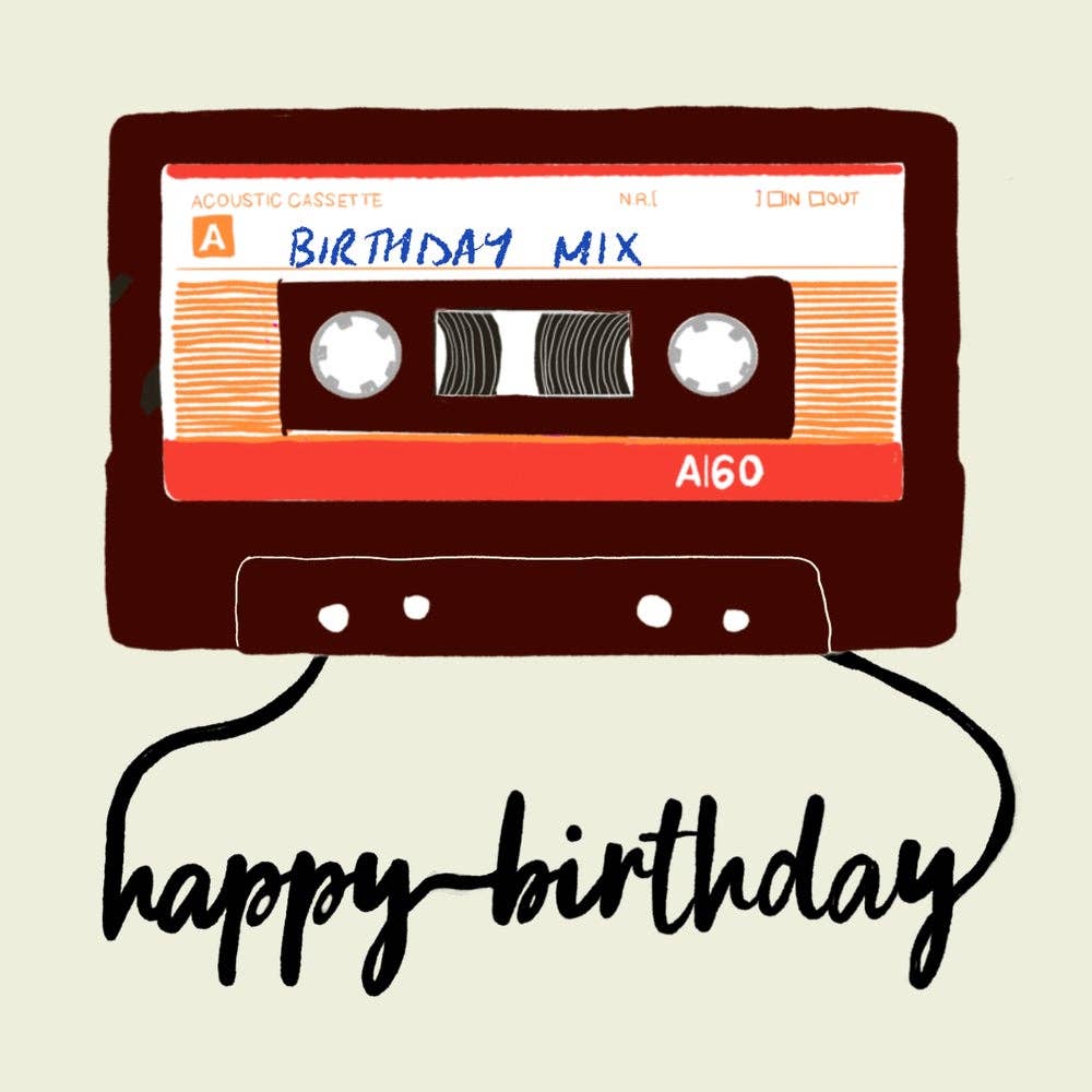 Birthday Mixtape Birthday Card
