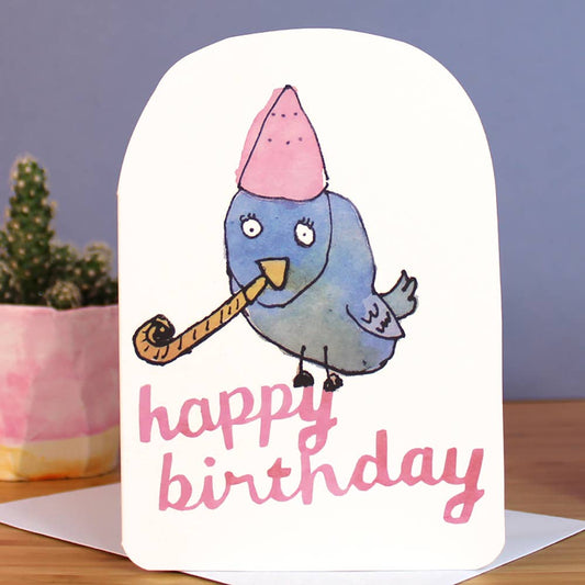 Happy Birthday Party Bird Card