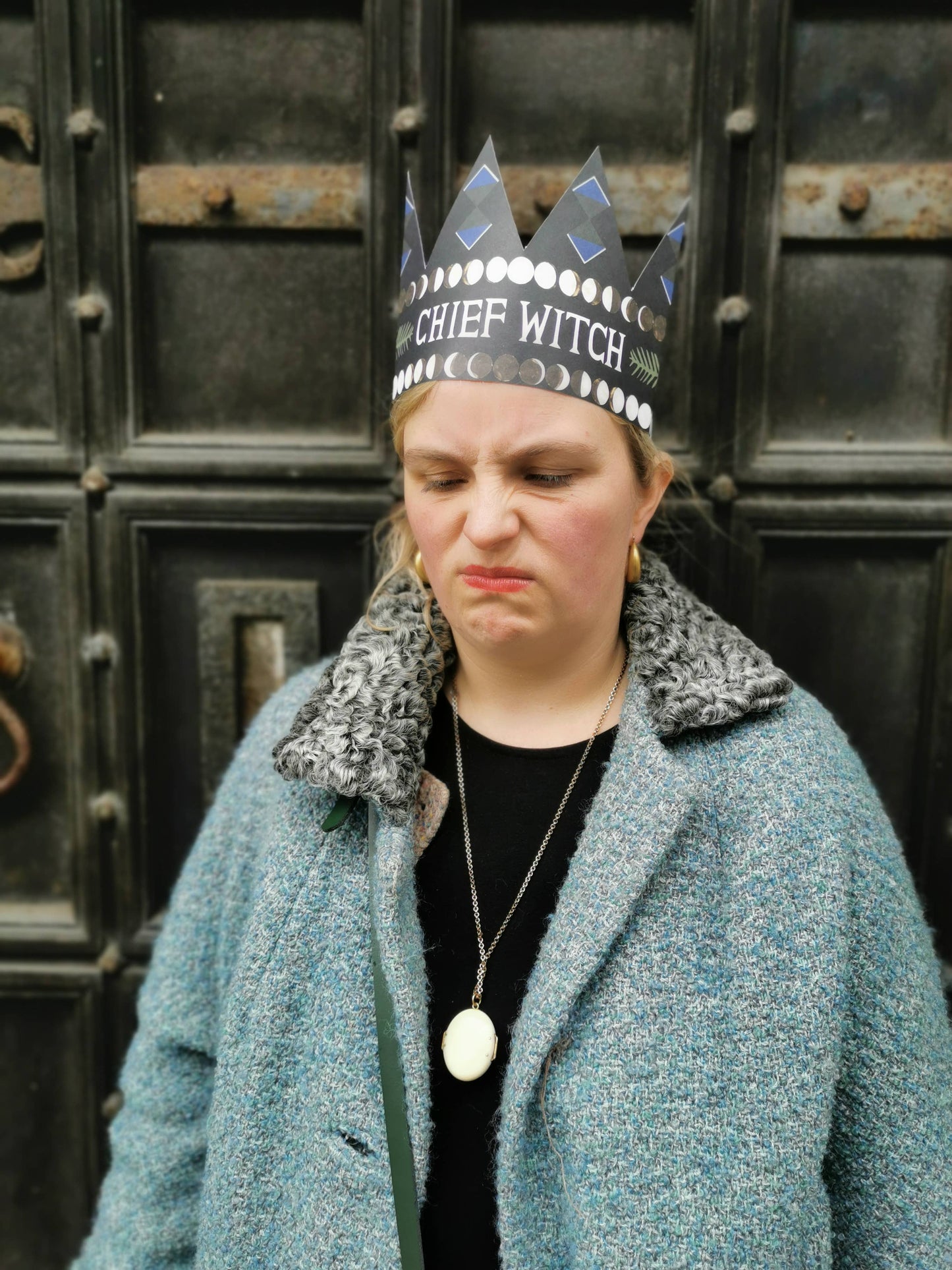 Chief Witch Party Hat Card