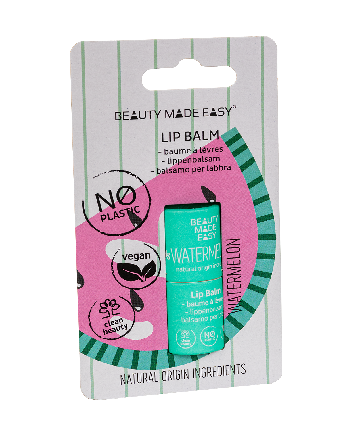 Vegan Paper Tube Lip Balm - Watermelon