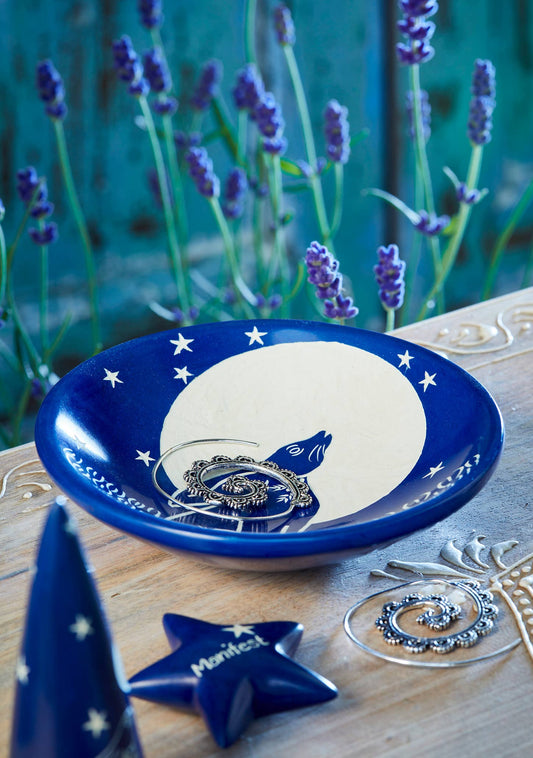 Hare + Blue Moon Trinket Dish
