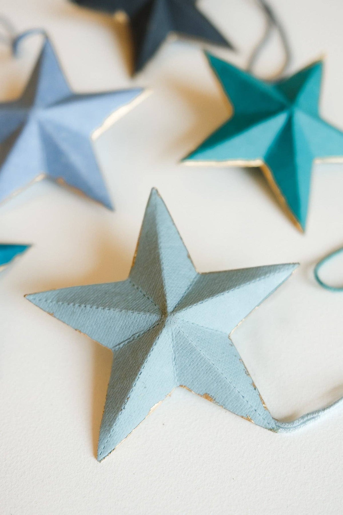 East End Press Set of Five Star Ornaments
