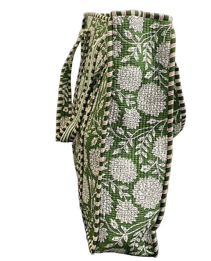 Meadow Green Reversible Cotton Tote Bag