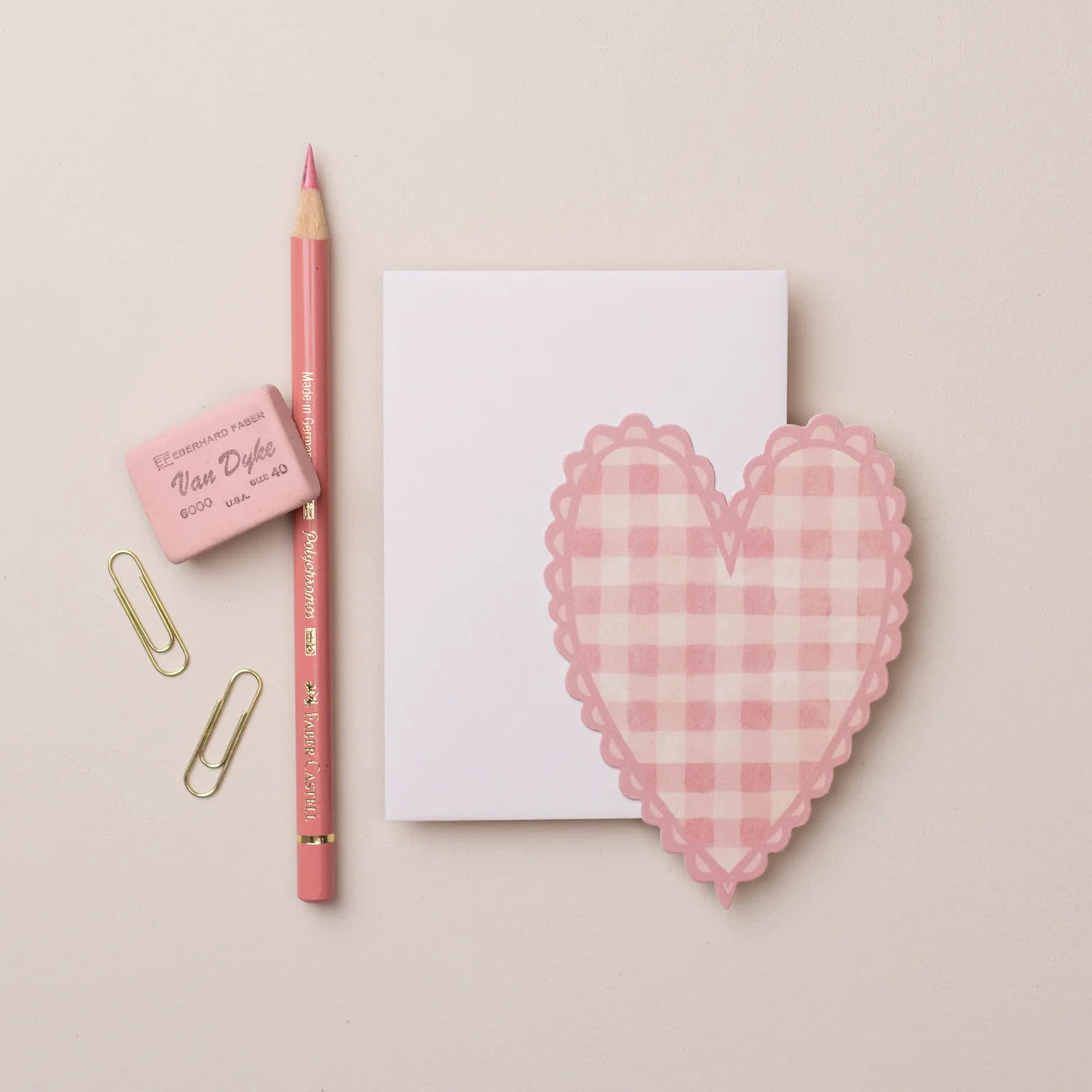 Pink Heart Mini Greeting Card