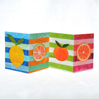 Citrus Summer Concertina Greeting Card