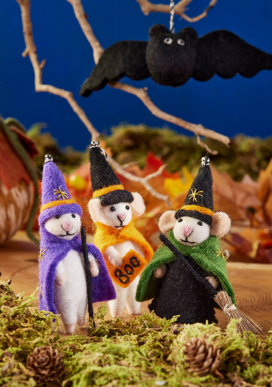 Felt Halloween Mouse Decoration