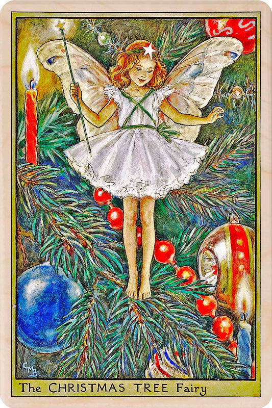 Christmas Tree Fairy Wooden Postcard |Stocking Filler