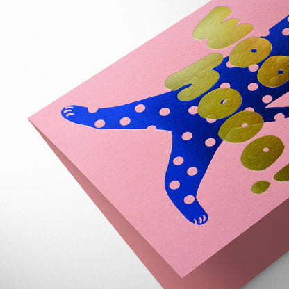 Woo Hooo! Spotty Cat Card