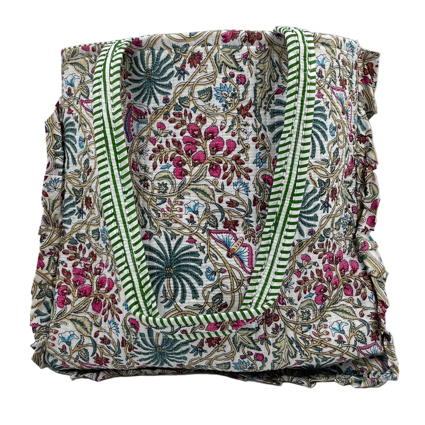 French Frill Reversible Kantha Tote Bag