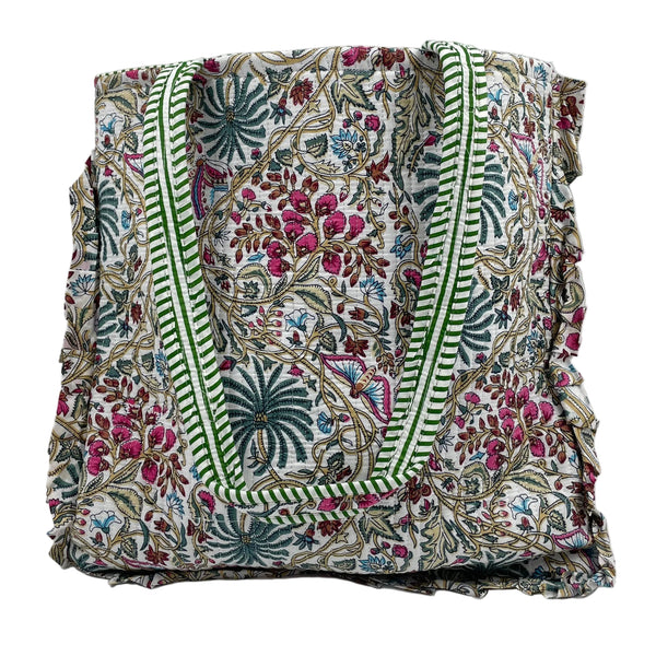 French Frill Reversible Kantha Tote Bag