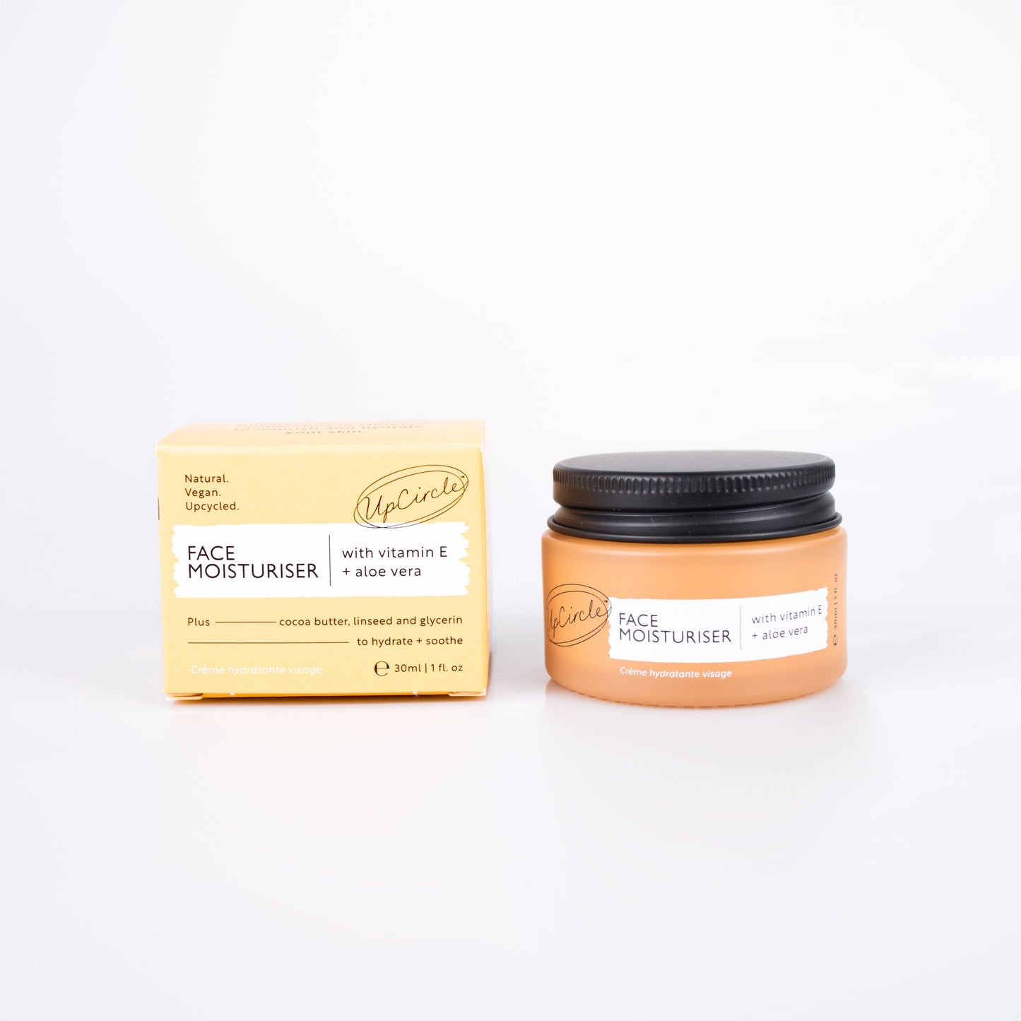 UpCircle Face Moisturiser with Vitamin E + Aloe Vera - Travel Size 30ml