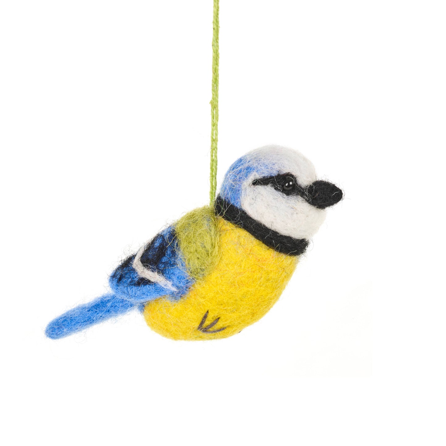 Bella Blue Tit Felt Hanging Bird Decoration