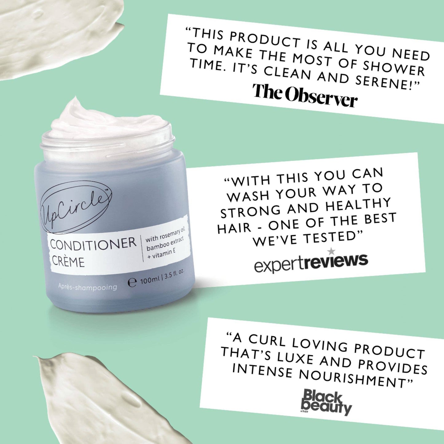 UpCircle Conditioner Creme with Rosemary Oil, Bamboo Extract + Vitamin E - 100ml