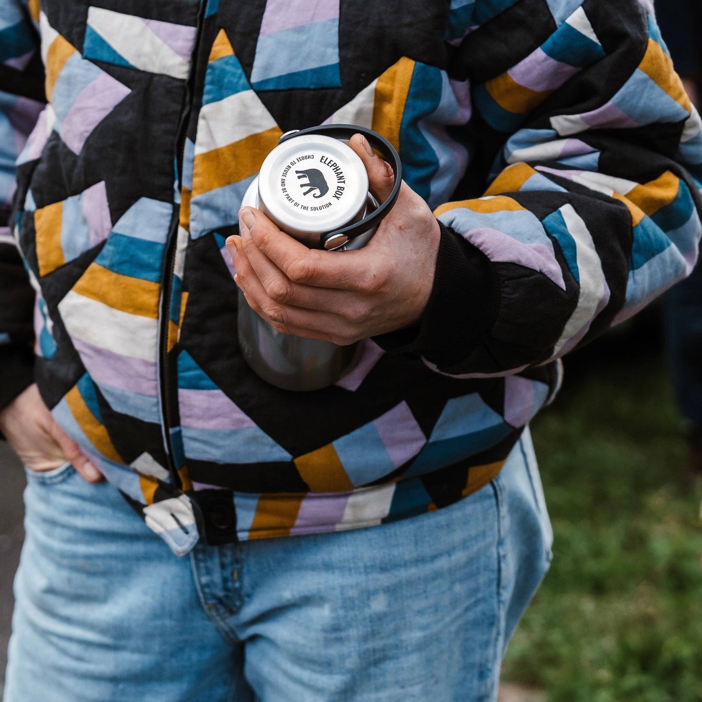 Elephant Box Insulated Water Bottle with Carry Handle 500ml