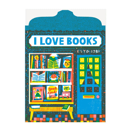 Book Shop Die Cut Card