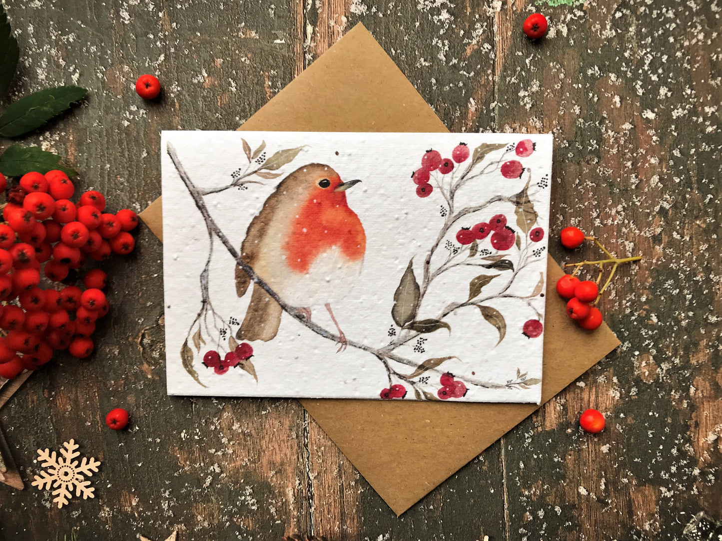 Morning Robin - Plantable Seeded Christmas Card