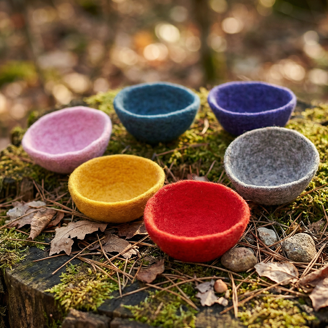 Handmade Felt Colourful Trinket Dish Home Decoration