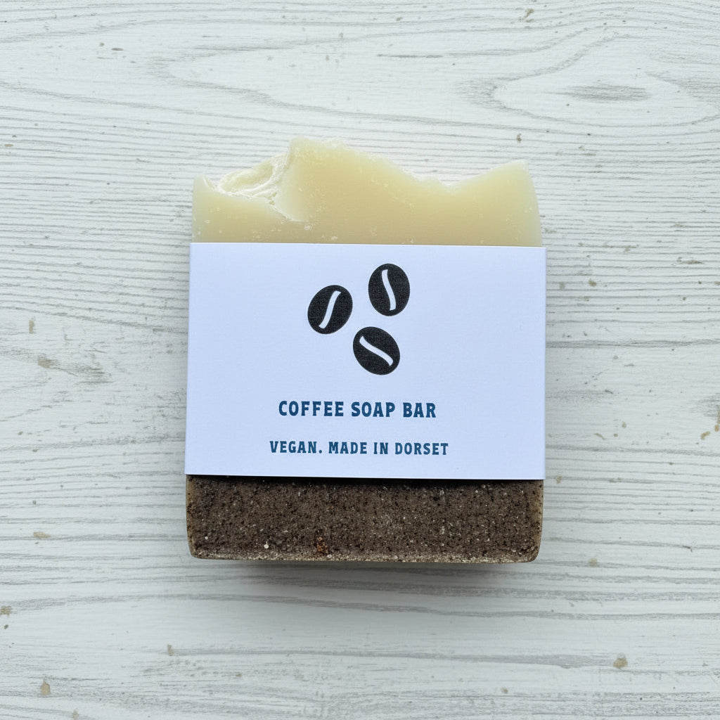 Natural Exfoliating Coffee Soap Bar - Made in Dorset