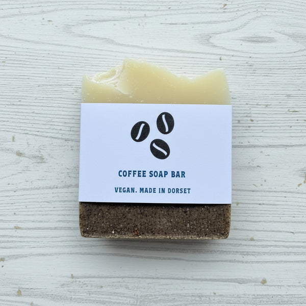 Natural Exfoliating Coffee Soap Bar - Made in Dorset