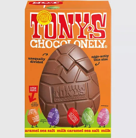Tony's Chocolonely
Milk Caramel Sea Salt Chocolate Easter Egg