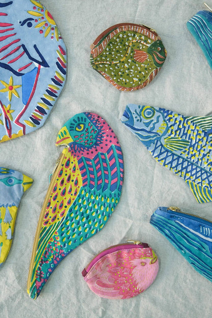 Parrot Fabric Pen & Pencil Case