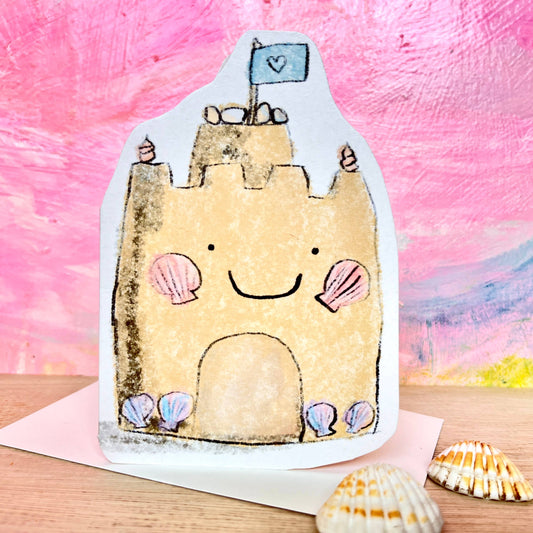 Sandcastle Seaside Card