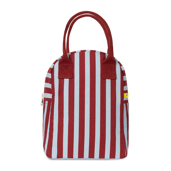 Fluf Organic Cotton Zipper Lunch Bag Awning Stripe Chili Pepper