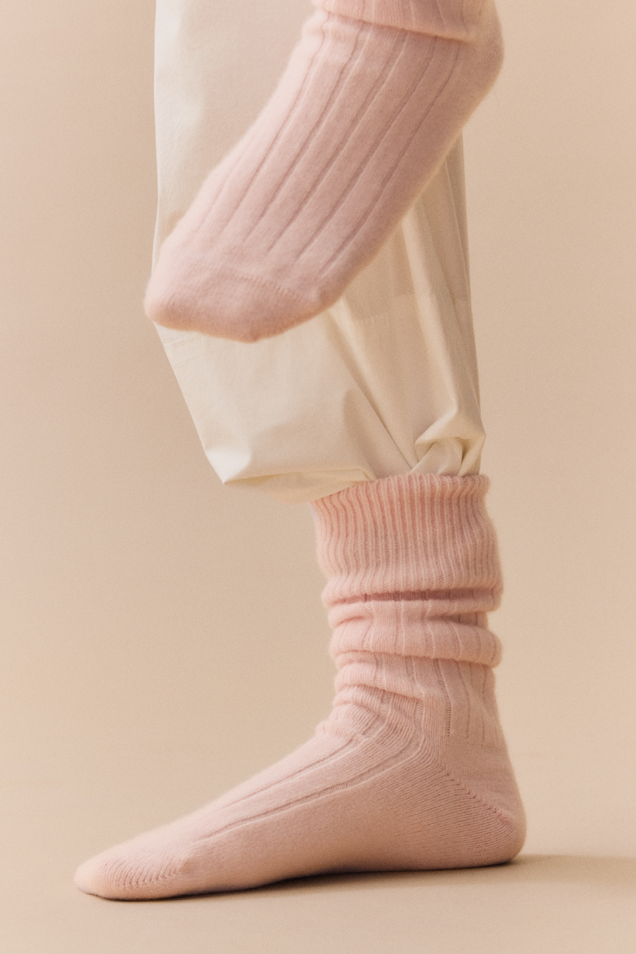 Frosting Pink Merino Bed Socks