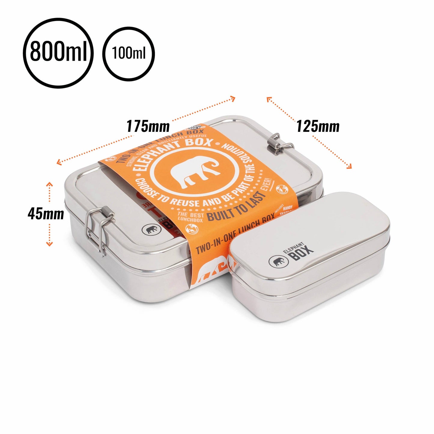 Two-in-One Stainless Steel Lunchbox Set